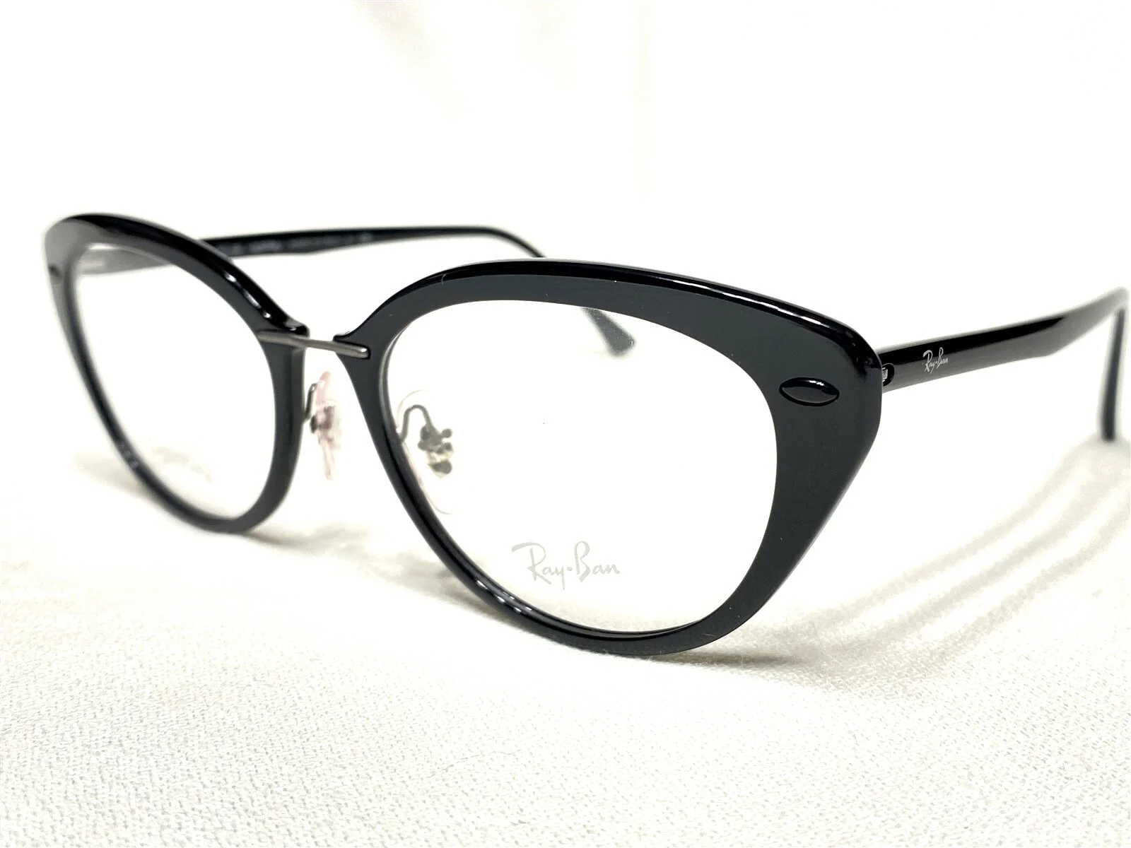 NEW Ray Ban Lightray RB7088 2000 Womens Black Cats Eye Eyeglasses Frames 52/18