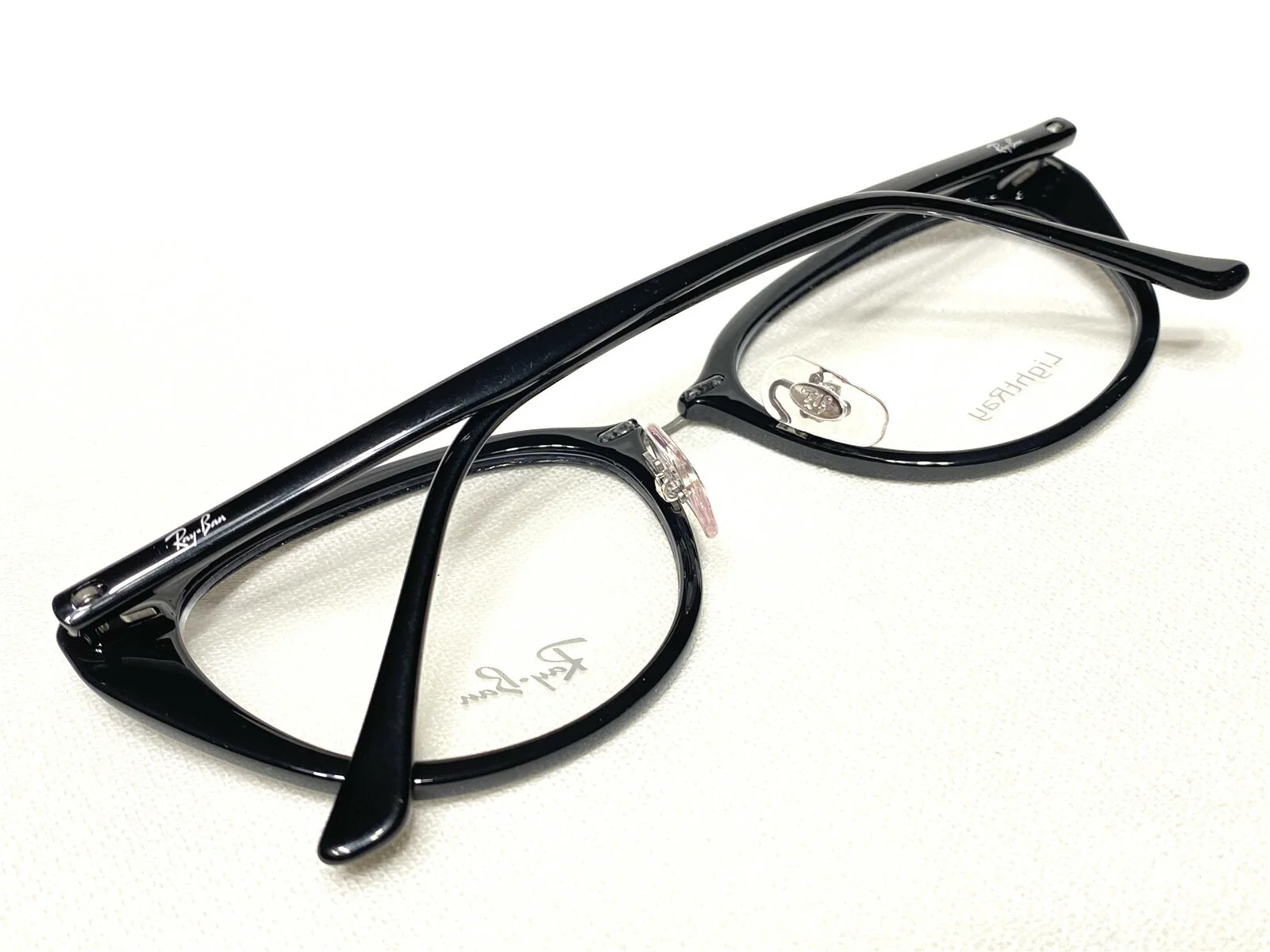 NEW Ray Ban Lightray RB7088 2000 Womens Black Cats Eye Eyeglasses Frames 52/18 2