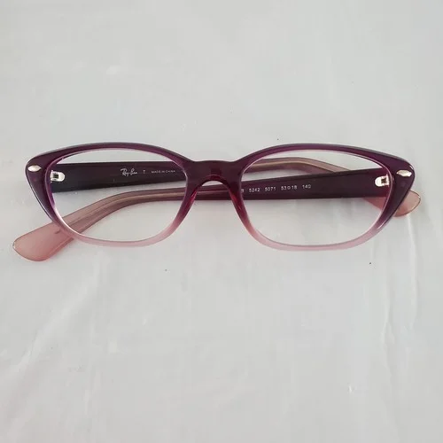 RAY BAN 5242 5071 Womens Purple Fade Cat Eye Eyeglasses Frame 53-18-140 3