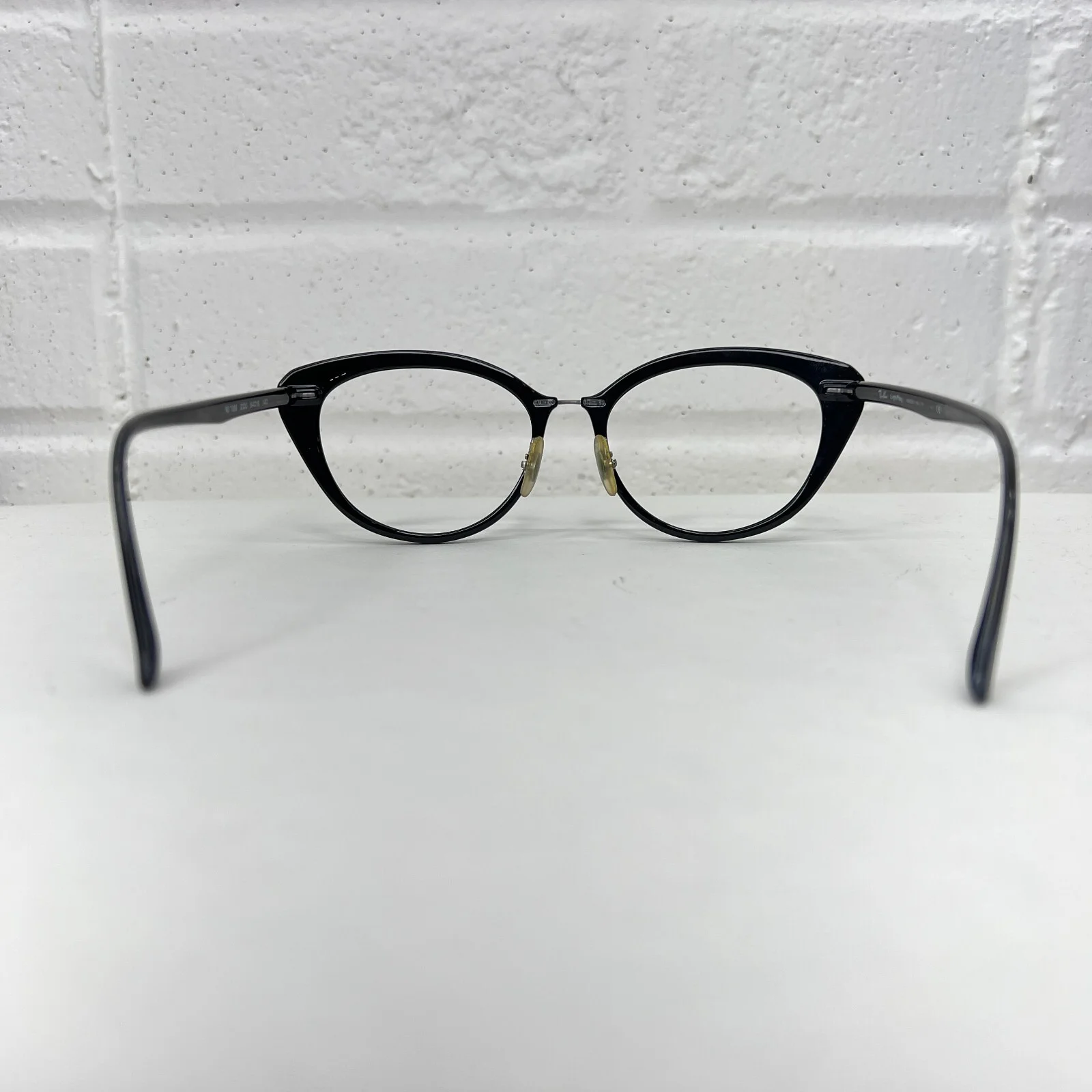 Ray-Ban RB7088 2000 Eyeglasses Frames Womens Lightray Black Cats Eye 54-18-140 4